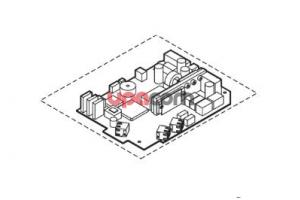 Плата клавиатуры процессора Keyboard processor PCB 105-10-31